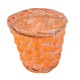 Antikolt bambusz kaspó narancs 13x10cm