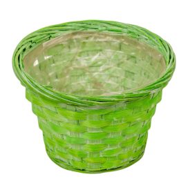 Antikolt bambusz kaspó zöld 15x11cm