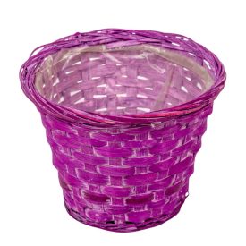 Antikolt bambusz kaspó lila 16x12cm