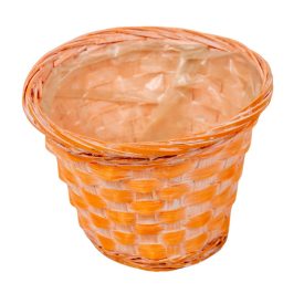 Antikolt bambusz kaspó narancs D15cm M11cm