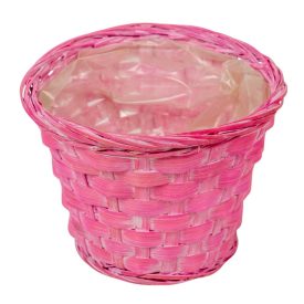 Antikolt bambusz kaspó rózsazsín D15cm M11cm