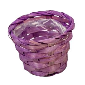 Bambusz kaspó bélelt lila 10cm Bambusz kaspó bélelt lila 10cm
