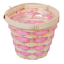 Bélelt kaspó rózsaszín D13cm M11cm Bélelt kaspó rózsaszín D13cm M11cm