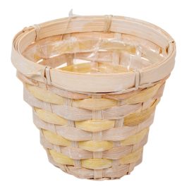 Bélelt kaspó sárga D13cm M11cm Bélelt kaspó sárga D13cm M11cm