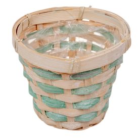 Bélelt kaspó zöld D13cm M11cm Bélelt kaspó zöld D13cm M11cm