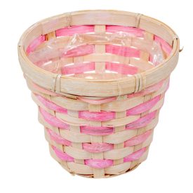 Bélelt kaspó rózsaszín D15cm M12cm Bélelt kaspó rózsaszín D15cm M12cm