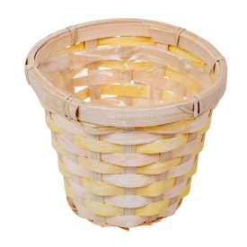 Bélelt kaspó sárga D15cm M12cm Bélelt kaspó sárga D15cm M12cm