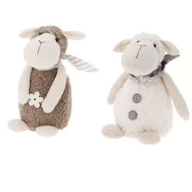 Bárány ülő textil 16cm