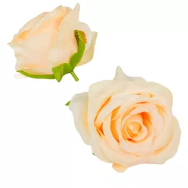   Nyílt rózsafej 7cm barack 4 darabos csomagban rendelhető (darab ár!)