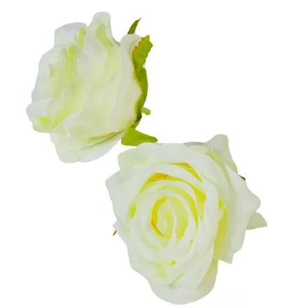 Nyílt rózsafej 7cm krém 4 darabos csomagban rendelhető (darab ár!)