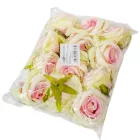 Rózsa virágfej 7cm krém-rózsaszín 4 darabos csomagban rendelhető (darab ár!)