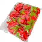 Nyílt rózsafej 7cm piros 4 darabos csomagban rendelhető (darab ár!)