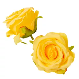   Rózsa virágfej 7cm sárga 4 darabos csomagban rendelhető (darab ár!)
