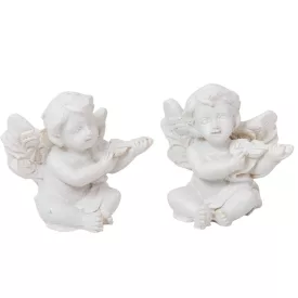 Angyal hangszerrel ülő poly M4cm 2db-os csomag