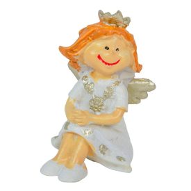 Angyal lányka koronás ülő poly 6cm Angyal lányka koronás ülő poly 6cm