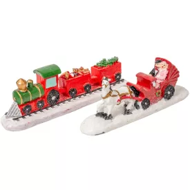 Vonat, lovaskocsi polyresin 5x12-14cm