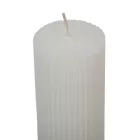 Kontúrozott bordás henger gyertya 50x150mm fehér  4db/csom (db ár)