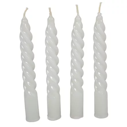 Mártott kis csavart gyertya fehér 150mm (db ár) 30db/csom