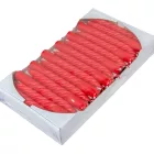 Mártott kis csavart gyertya piros 150mm (db ár) 30db/csom