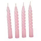 Mártott kis csavart gyertya rózsaszín 150mm (db ár) 30db/csom