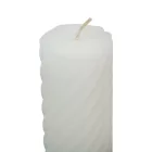 Kontúrozott csavart henger gyertya 55x100mm fehér 4db/csom (db ár)
