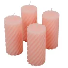 Kontúrozott csavart henger gyertya 55x100mm púder 4db/csom (db ár)