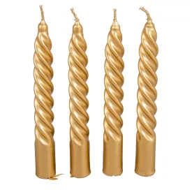Metál kis csavart gyertya arany 150mm (db ár) 30db/csom