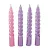Metál kis csavart gyertya 3lila 1rózsaszín 150mm (db ár) 30db/csom