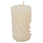 Kontúrozott hullámos henger gyertya 55x95mm ivory 4db/csom (db ár)