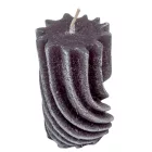 Kontúrozott hullámos henger gyertya 55x95mm szürke 4db/csom (db ár)