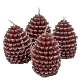   Kontúrozott toboz gyertya kicsi 52x70mm csoki 4db/csom (db ár)