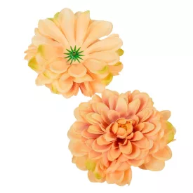 Dália virágfej D10cm lazac 12db/csom