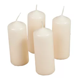 Mártott henger gyertya 40x100 mm krém 4db/csom (db ár)