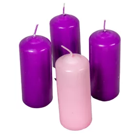   Mártott henger gyertya 40x100 mm lila-rózsaszín 4db/csom (db ár)
