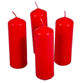 Mártott henger gyertya 40x120 mm piros 4db/csom (db ár)