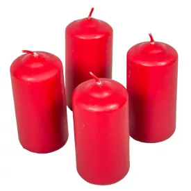 Mártott henger gyertya 40x80 mm bordó 4db/csom (db ár)