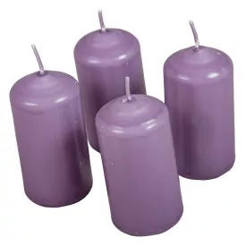   Mártott henger gyertya 40x80 mm halvány lila 4db/csom (db ár)
