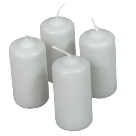 Mártott henger gyertya 40x80 mm világosszürke 4db/csom (db ár)