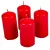 Mártott henger gyertya 50x100 mm piros 4db/csom (db ár)