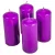 Mártott henger gyertya 50x120 mm lila 4db/csom (db ár)