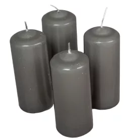   Mártott henger gyertya 50x120 mm szürke 4 darabos csomagban rendelhető | darab ár!