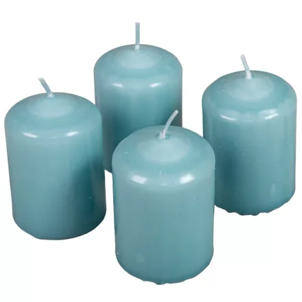 Mártott henger gyertya 50x75 mm jégkék 4db/csom (db ár)
