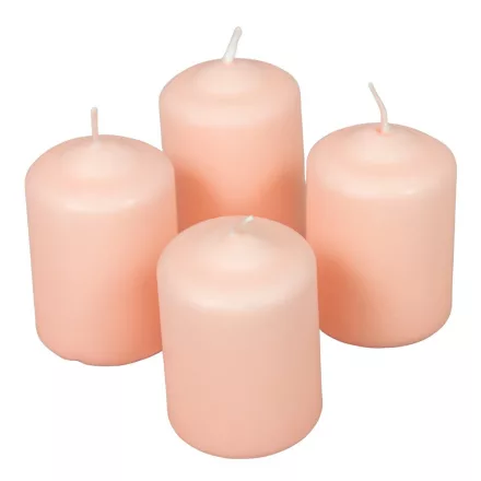 Mártott henger gyertya 50x75 mm korall 4db/csom (db ár)