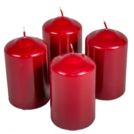 Mártott henger gyertya 60x100mm bordó 4db/csom (db ár)
