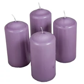   Mártott henger gyertya 60x120mm halvány lila 4db/csom (db ár)