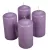 Mártott henger gyertya 60x120mm halvány lila 4db/csom (db ár)