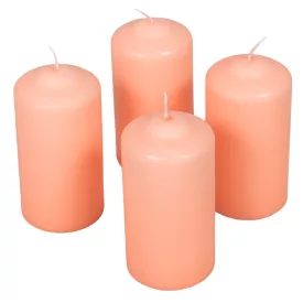 Mártott henger gyertya 60x120mm korall 4db/csom (db ár)