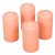 Mártott henger gyertya 60x120mm korall 4db/csom (db ár)