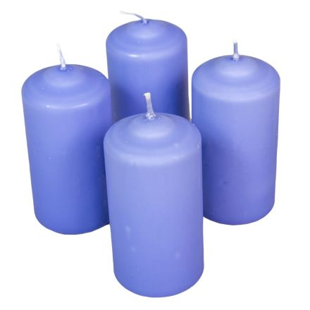 Mártott henger gyertya 60x120mm milka lila 4db/csom (db ár)