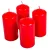 Mártott henger gyertya 60x120mm piros 4db/csom (db ár)